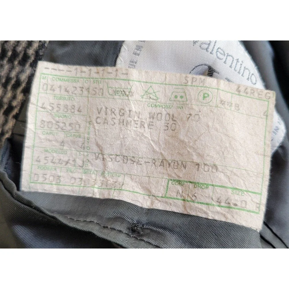 VALENTINO UOMO Made in Italy VTG Cashmere, Virgin Wool Blazer Jacket Size 44 R
